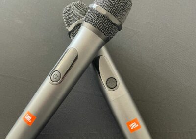 Karaoke set microfoons JBL grijs
